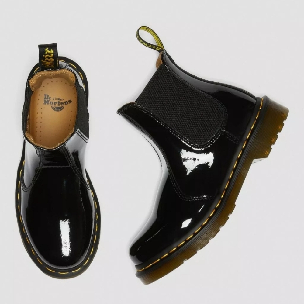 Dr. Martens Black Patent Ankle Boots